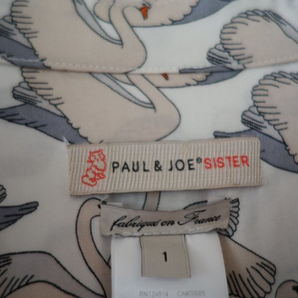 Anthropologie Swan Print Button Down XS - Picture 3 of 4